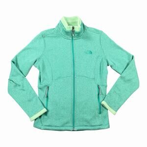 The North Face Women’s Full Zip Seafoam Green Fleece Jacket Medium